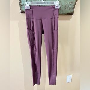 lululemon athletica, plum Fast and Free Leggings w Pockets, US Women's 4